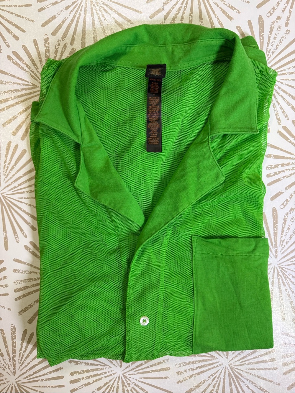 Savage X Fenty Men's Neon Green Shirt Jacket
